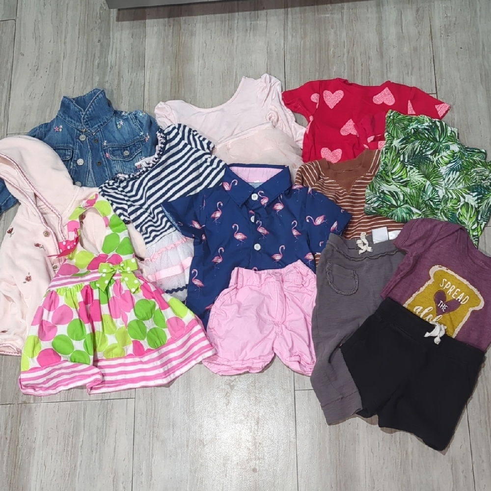 Bundle Baby Girl Clothes: Bamboo And Cotton 12m
